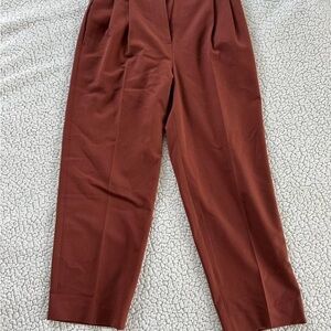 ANTONIO MELANI Women’s Tailored Rust Brown Dress Trousers
